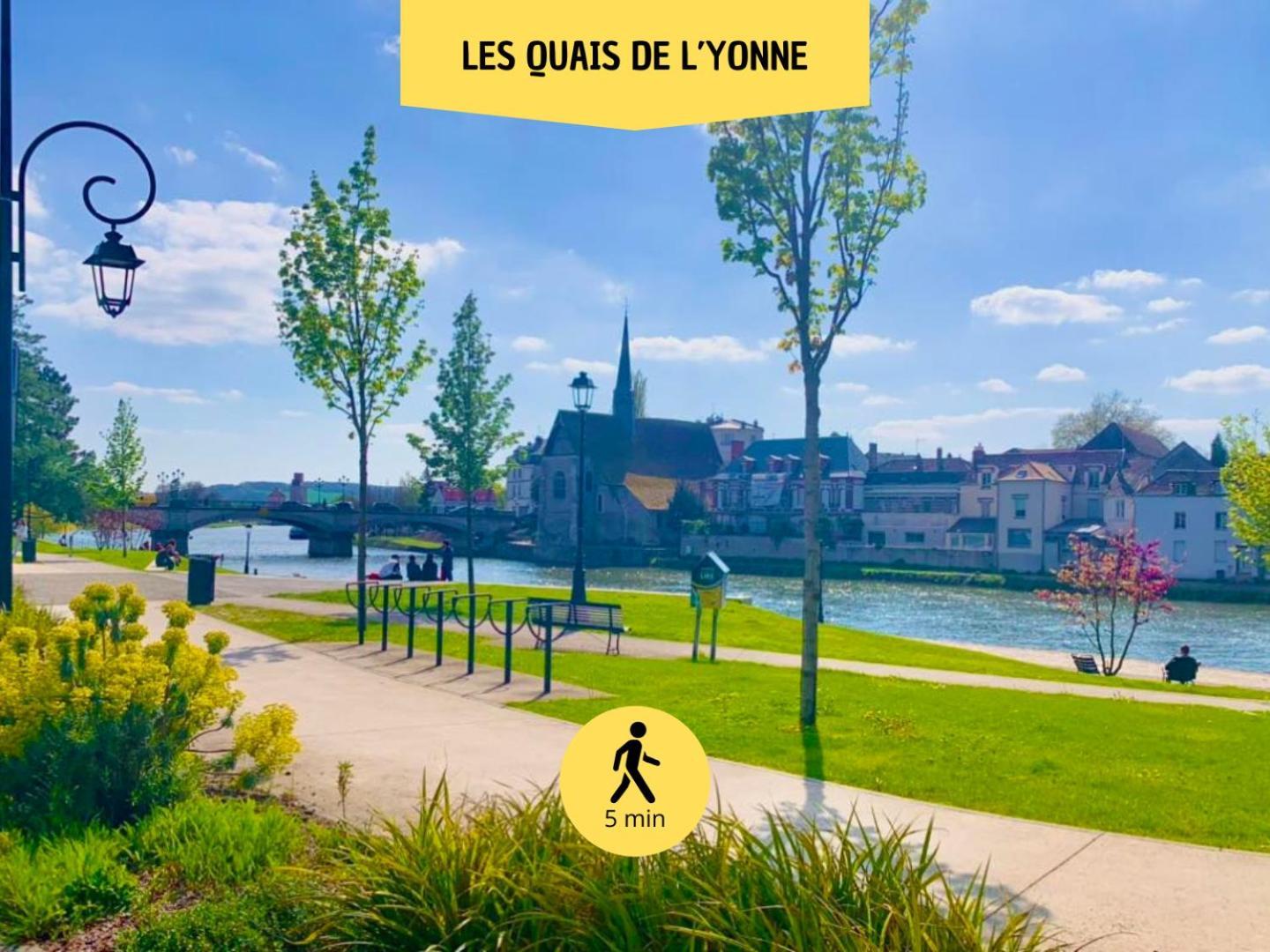 Le Subtil - Best Keys - Elegance & Confort - 2 Chambres Separees - Lit Queen Size - Smart Tv Netflix - Entre Gare & Centre Ville - A 1H De Paris - Wifi Fibre - Check-In Autonome Sens Kültér fotó